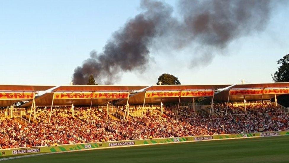 Smoke from Edgbaston