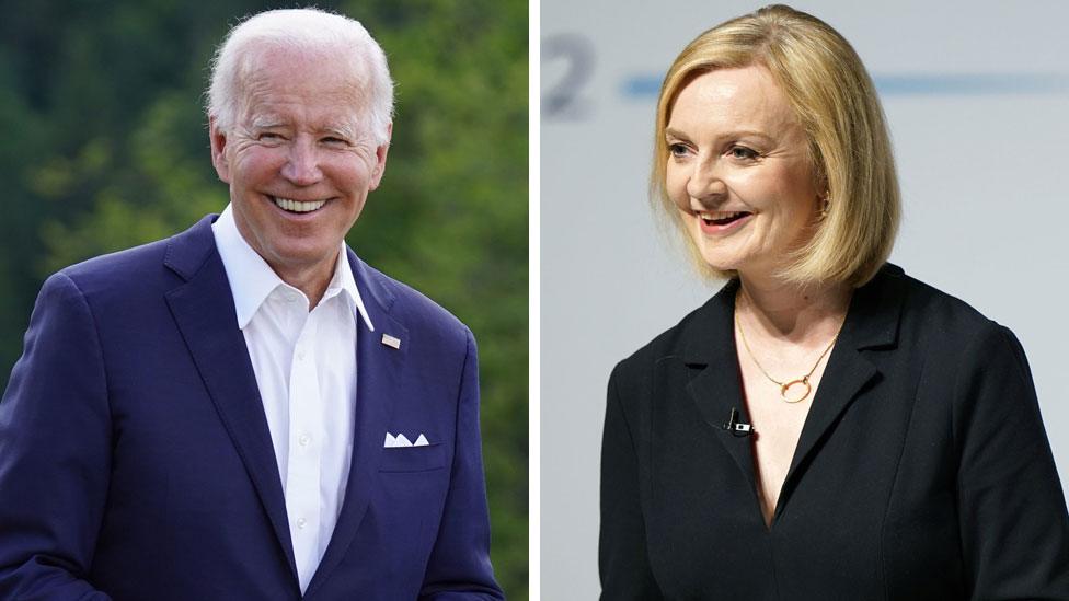 Joe Biden and Liz Truss