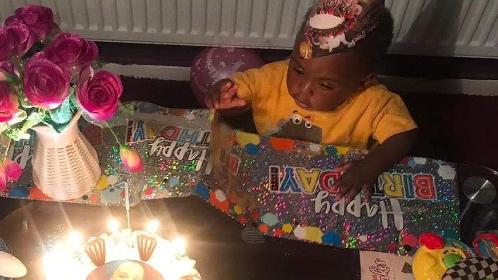 Awaab Ishak celebrates his second birthday