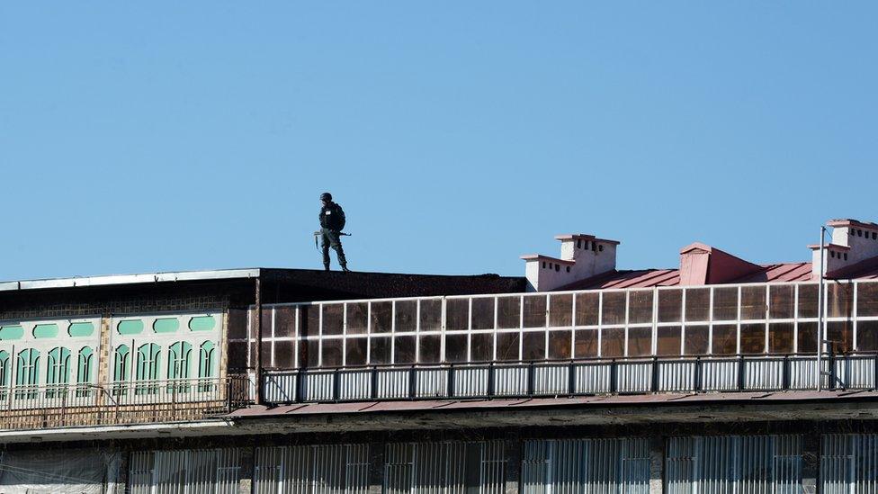 Security surrounding the Afghan interior ministry (April 2014)