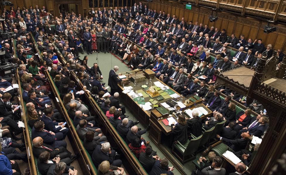 Hundreds of MPs in a packed House of Commons