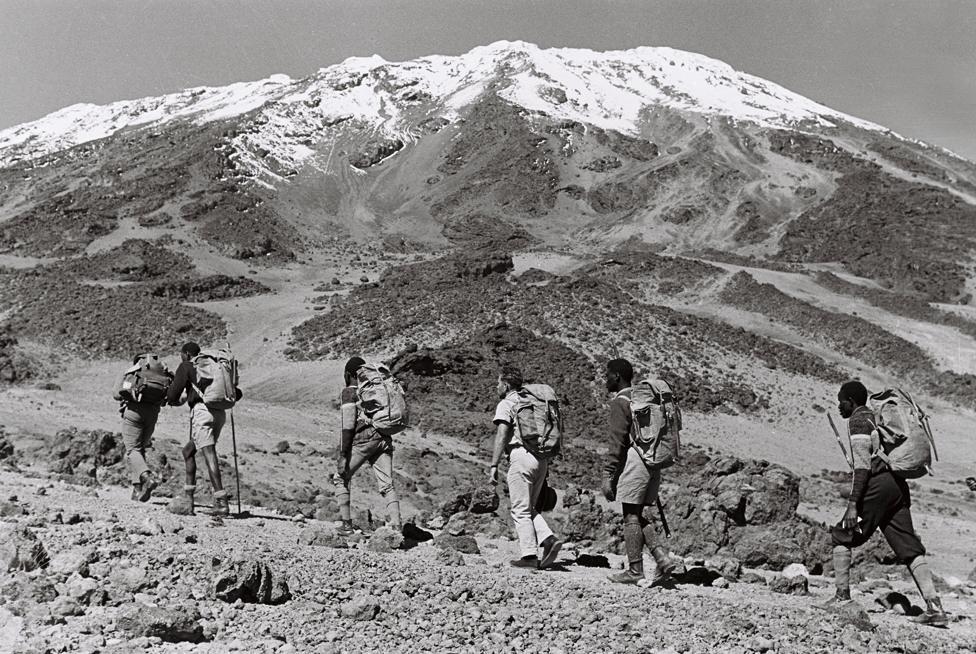 Trek participants at Mount Kilimanjaro