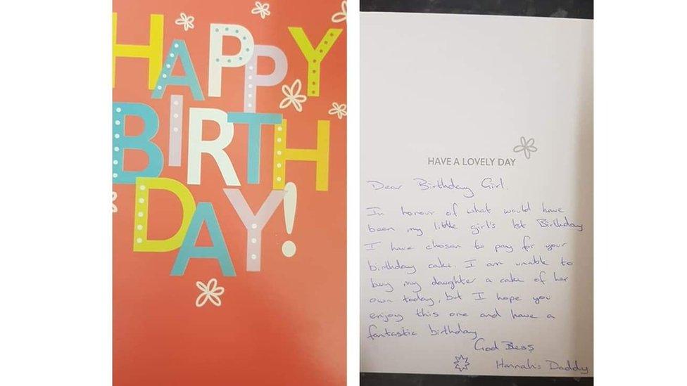 birthday card signed by Gareth Bronte