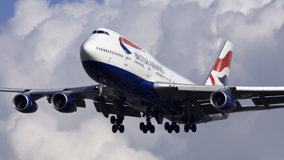 British Airways 747 plane