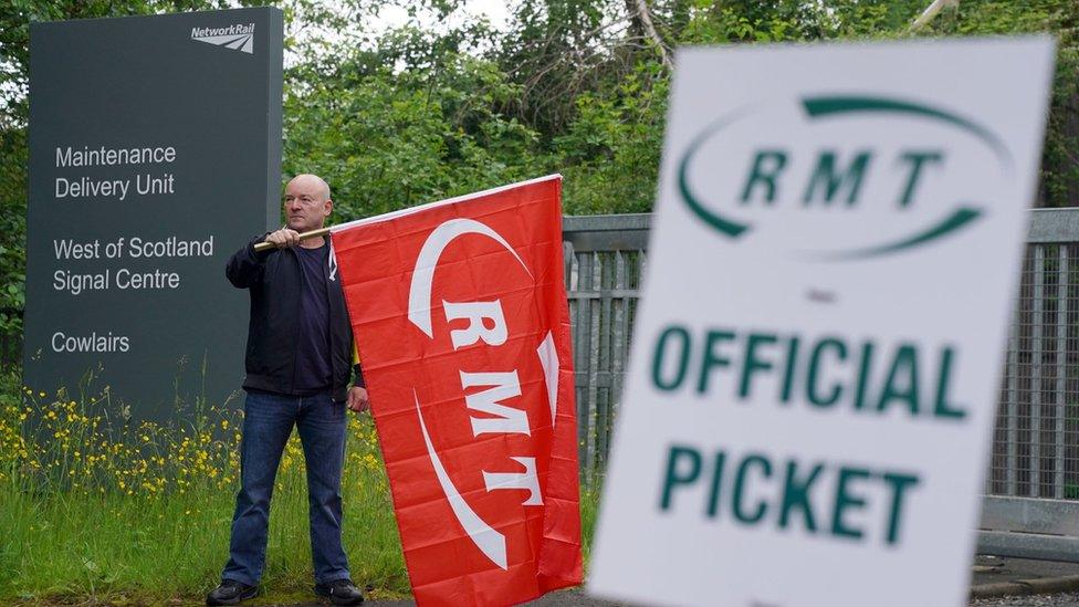 RMT picket line