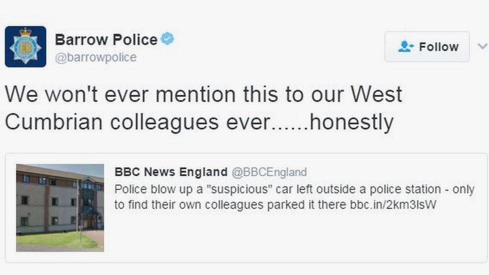 Barrow Police tweet