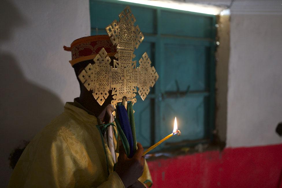 Priest at a baptism