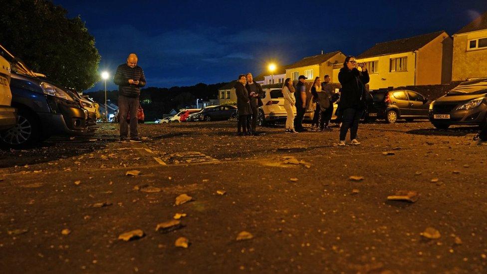 Debris on the street