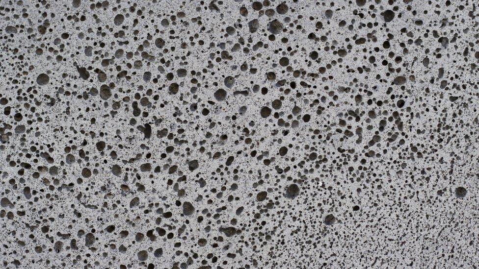 Close up of concrete cells