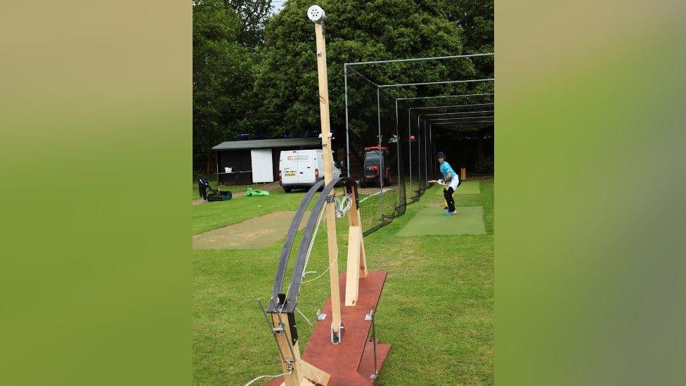 Wooden bowling machine