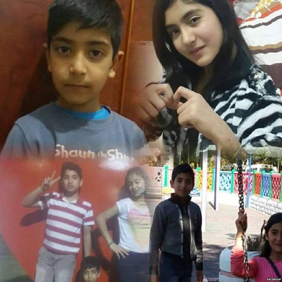 Photo of missing Iraqi brothers and sisters aged between 7 and 13