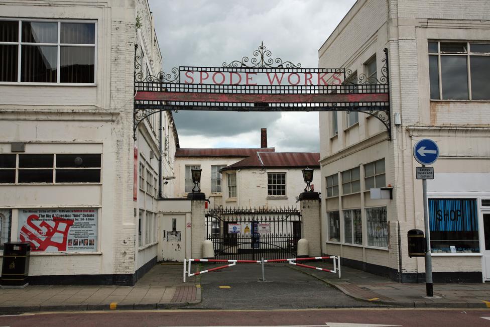 The now closed Spode Pottery factory at Stoke-on-Trent, Staffordshire, England, UK