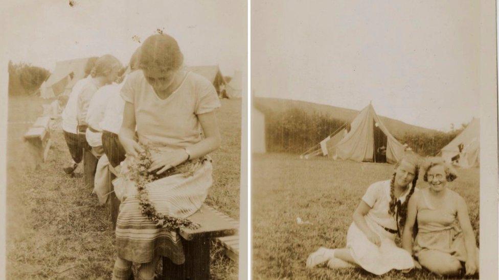 Merched o'r Almaen yng ngwersyll yr Urdd, Llangrannog yn 1932