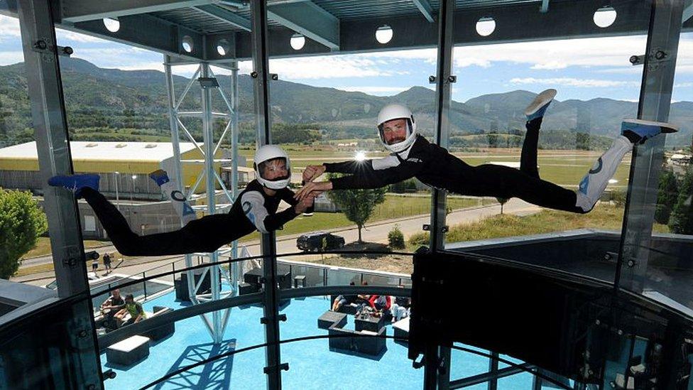 Skydiving simulation
