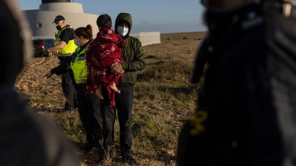 Migrants arriving at Dungeness on 18 January