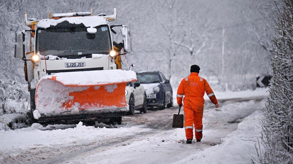 snow plough in Scotland