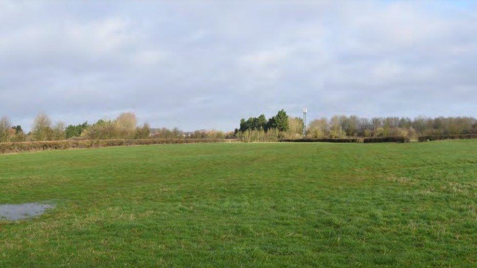 The field where the homes will be built