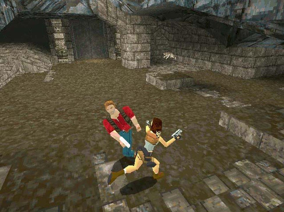 Screenshot from Tomb Raider (first game)