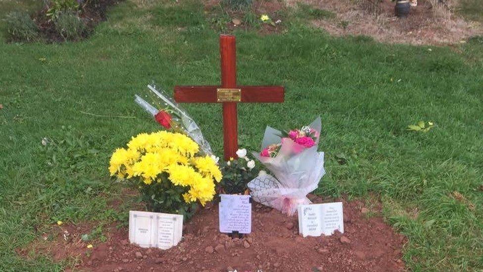 Margaret Keane's grave at the Meadows, in Ash Green