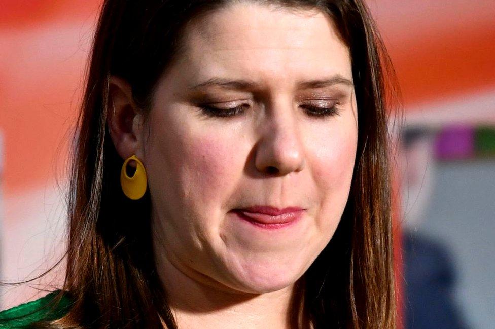 Liberal Democrat Leader Jo Swinson attends the count in East Dunbartonshire