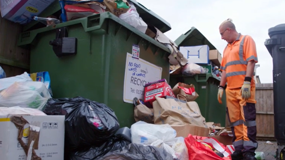 Richard at the bins