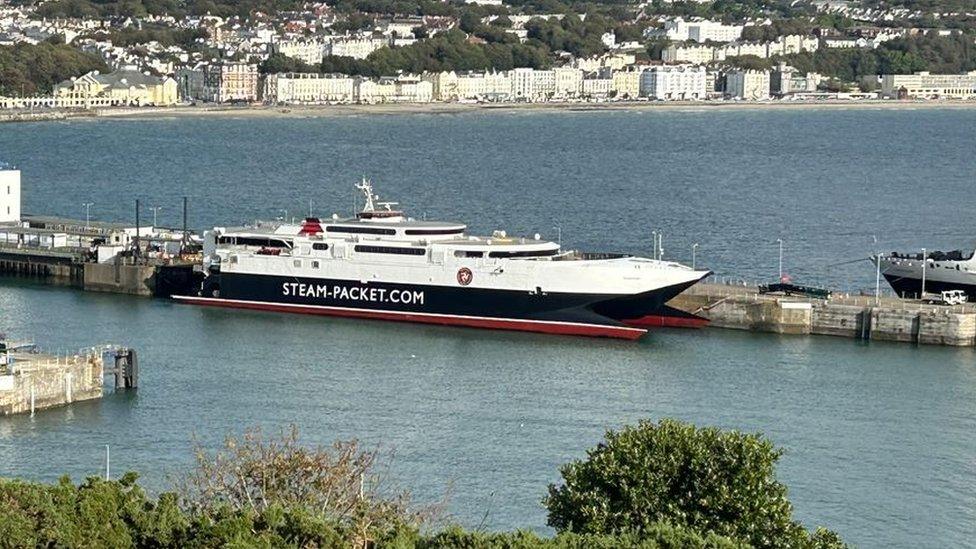 The Manannan ship in Douglas harbour