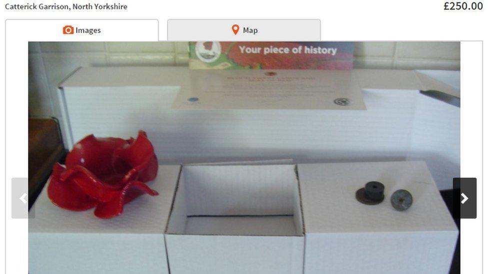 Screengrab of poppies advertised on Gumtree