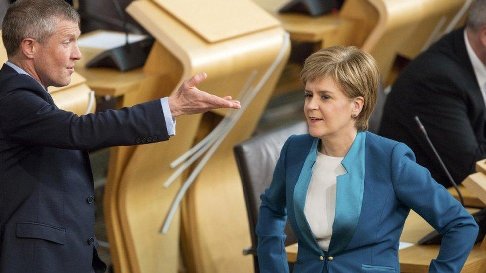 Willie Rennie and Nicola Sturgeon