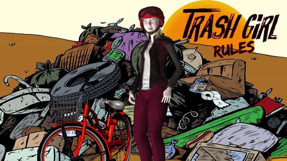 "Trash Girl" cartoon