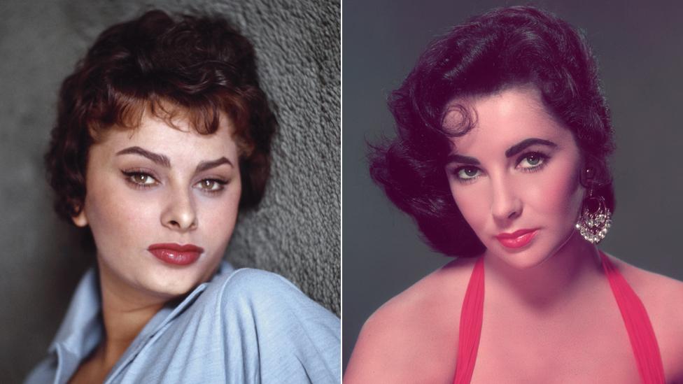 Sophia Loren and Elizabeth Taylor