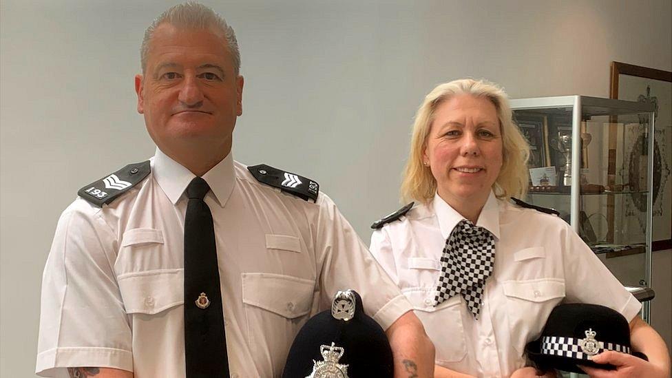 Acting Detective Sergeant Patrick Forde and Detective Constable Pippa Le Mottee