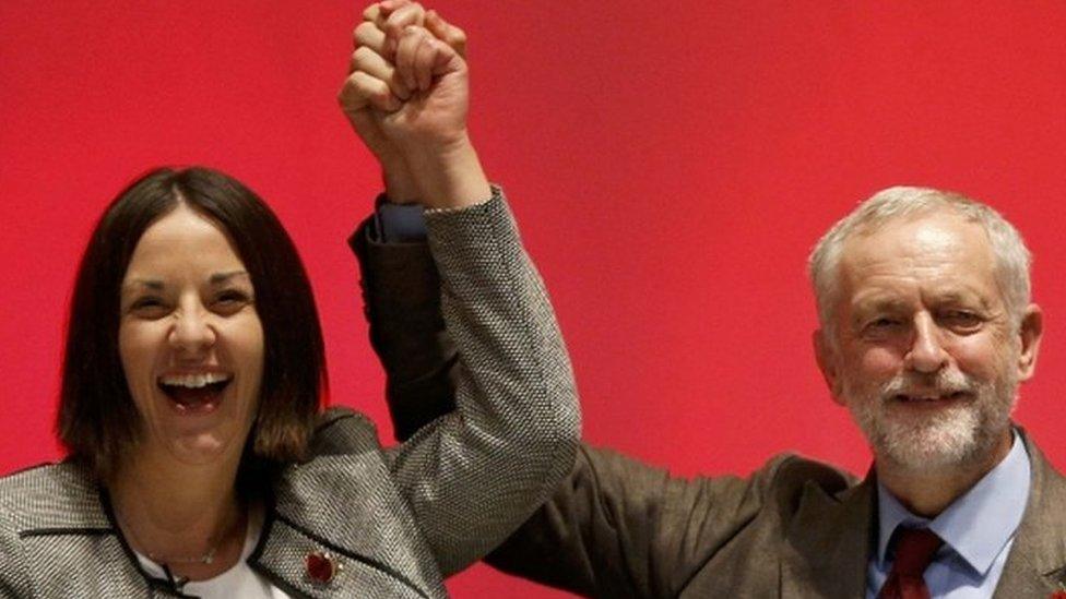 Kezia Dugdale and Jeremy Corbyn