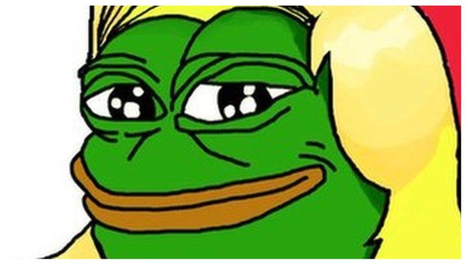 Marine Le Pen as Pepe the Frog