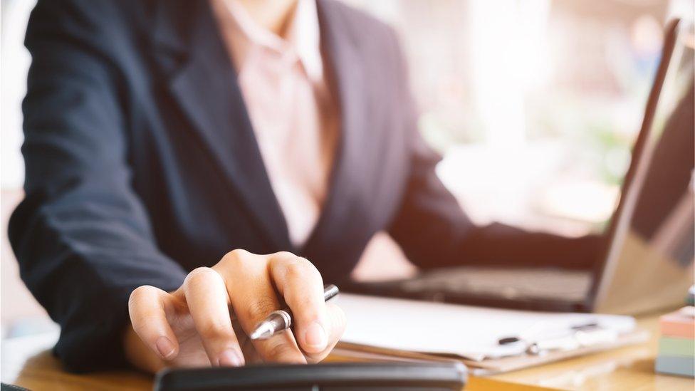 Woman on computer