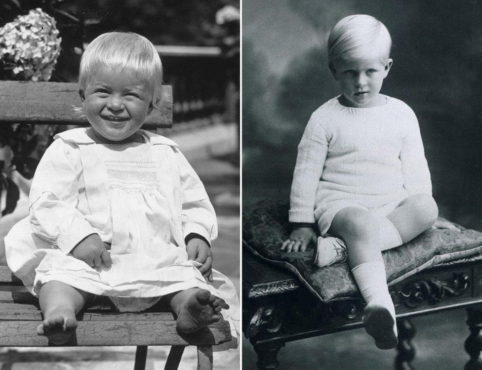 Prince Philip as a baby and young boy