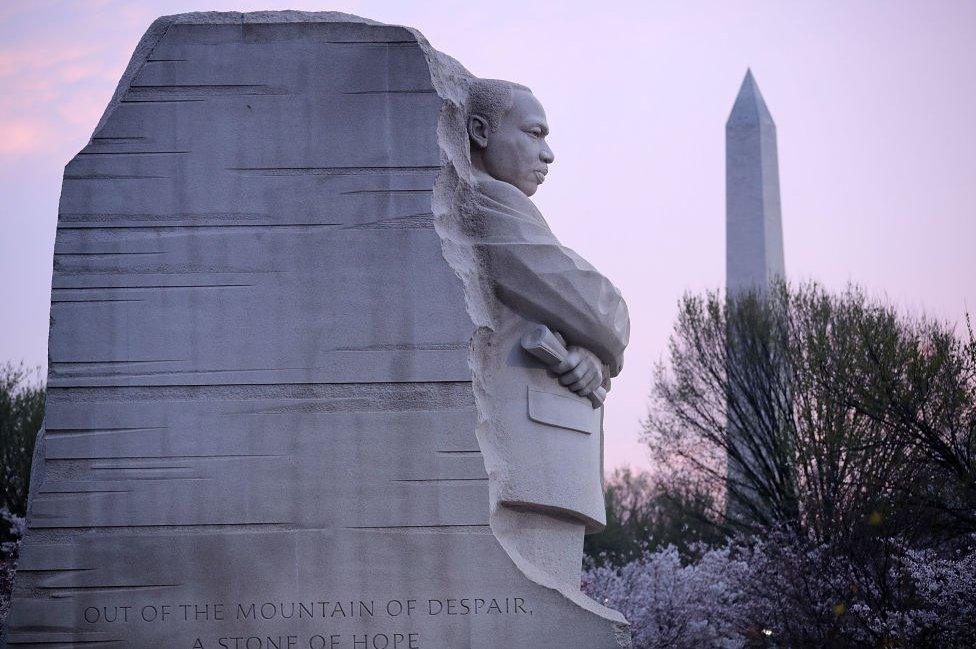 The MLK memorial in Washington was erected in 2011