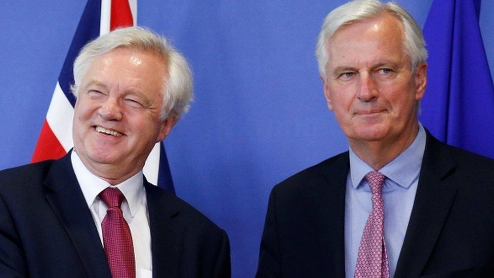 David Davis and Michel Barnier