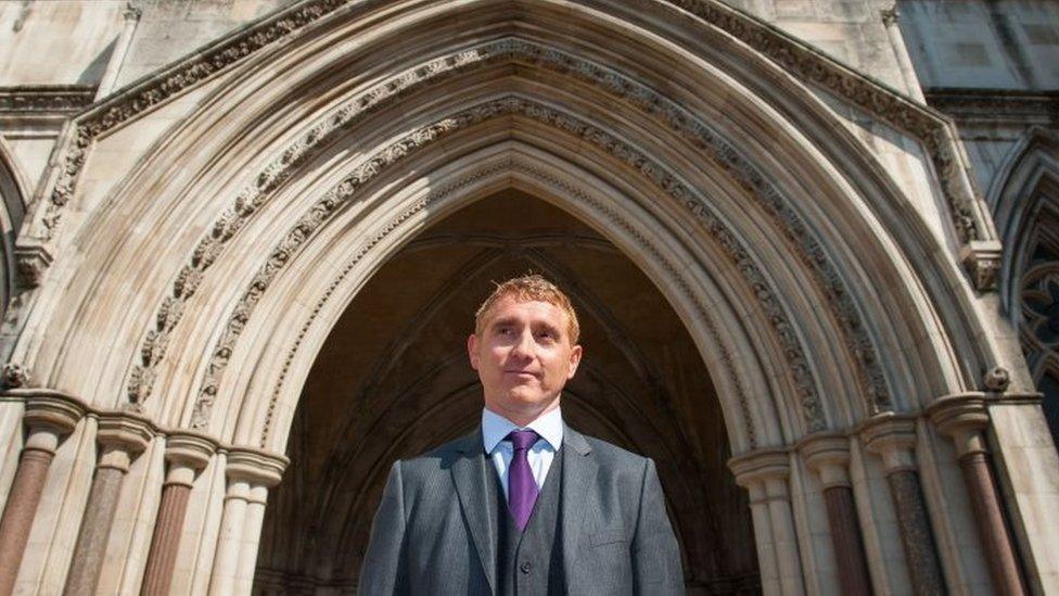 Jon Platt outside the Royal Courts of Justice