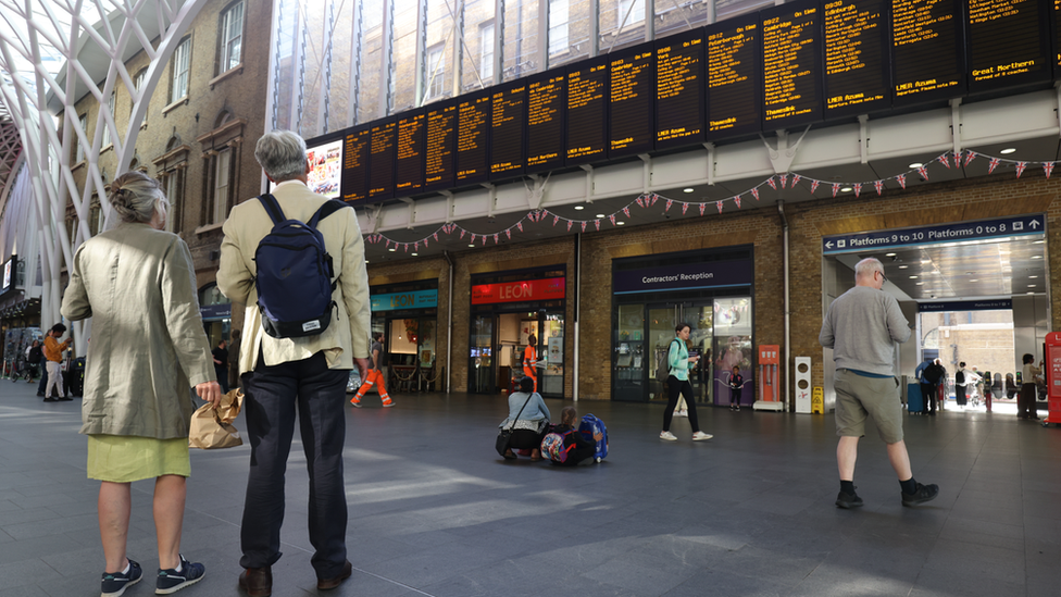 Passengers in at King's Cross