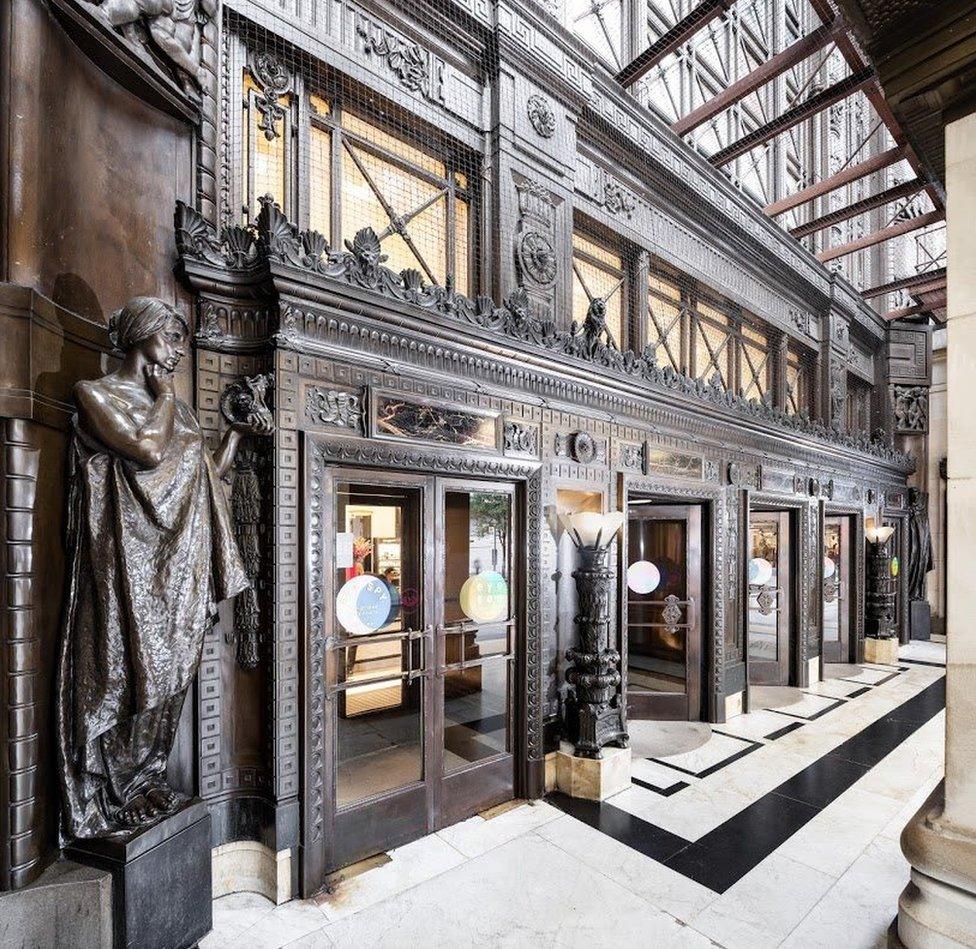 Ornate doors inside Selfridges