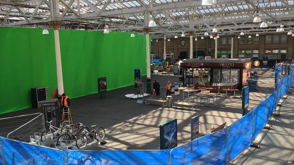 Green screen and coffee shop Waverley set