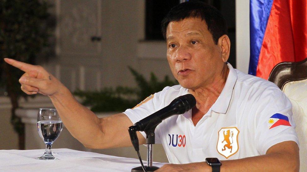 Philippine President Rodrigo Duterte pictured in August