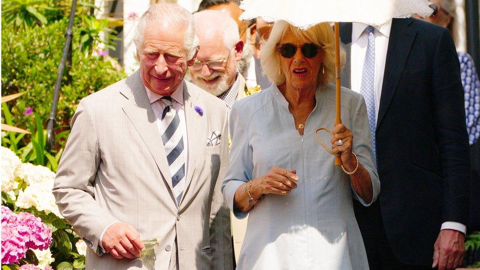 The Duke and Duchess of Cornwall in Mousehole