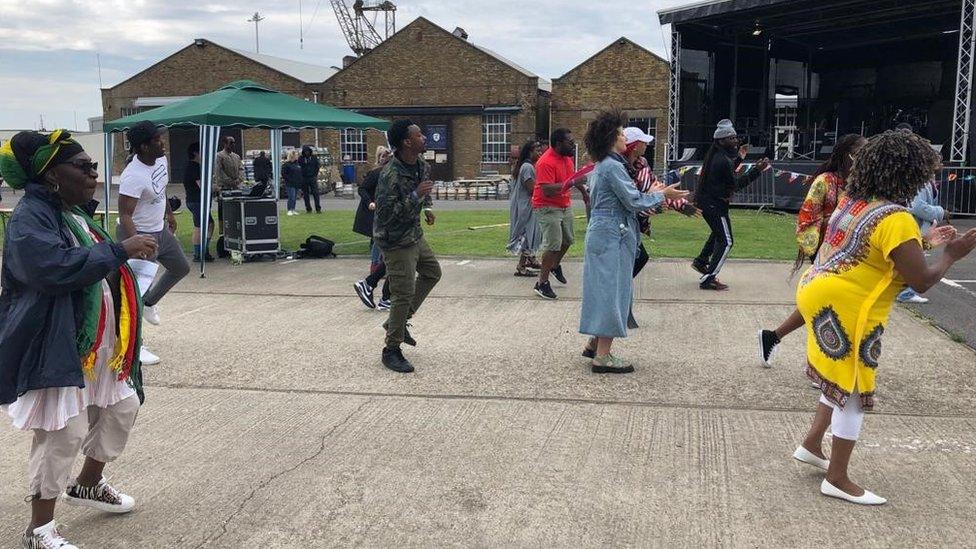 Dancing at Chatham Historic Dockyard