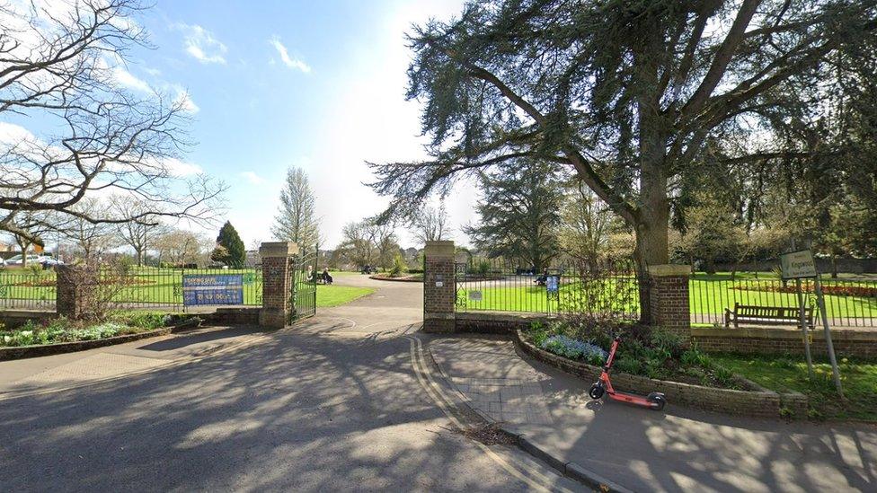 A view of one of the entrances to Kingswood park on a sunny day