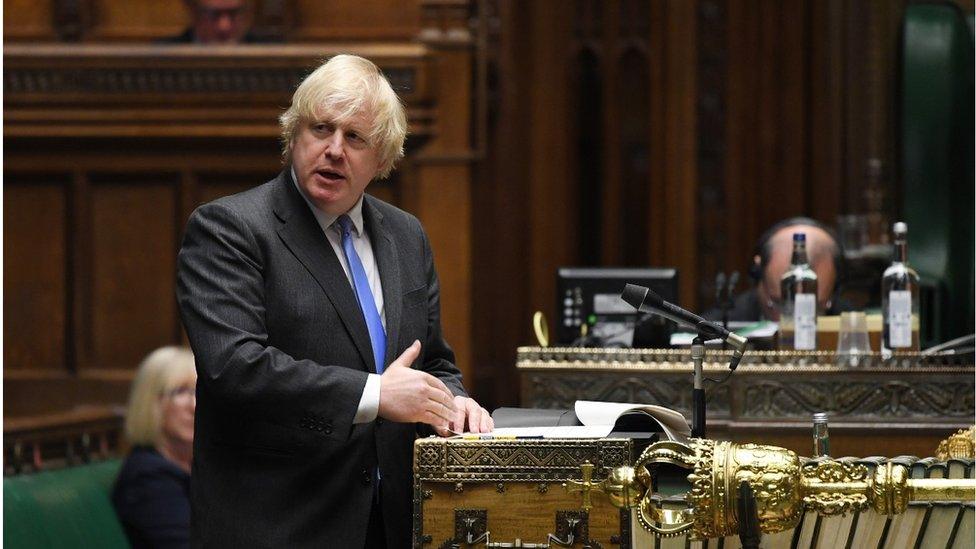 Boris Johnson in Parliament on 23 June