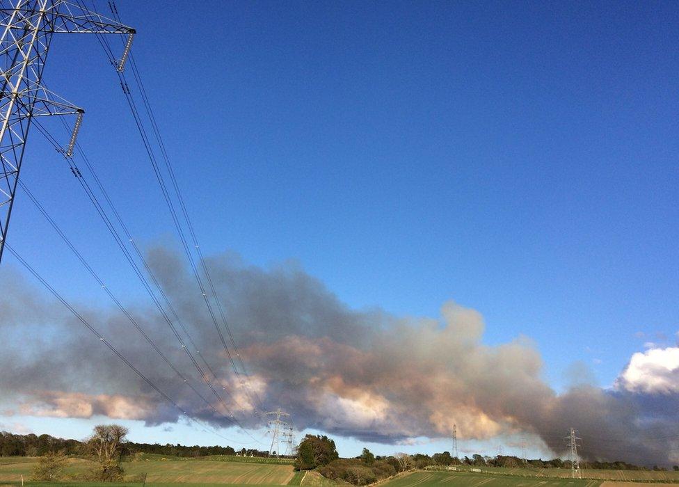 Smoke from wildfire