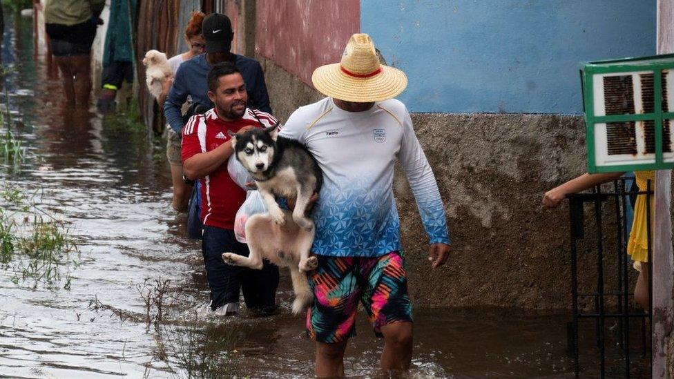 Flooding in Cuba due to Hurricane Idalia