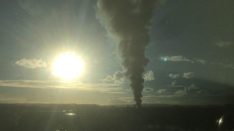 Fire at Govan scrapyard