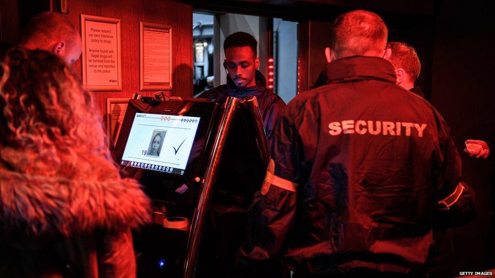 ID scanners and security men